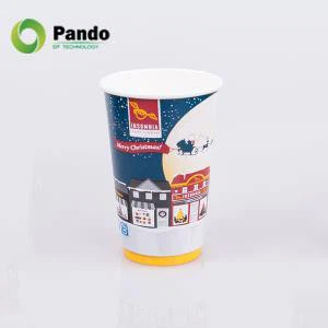 Tazas calientes desechables de papel de doble pared