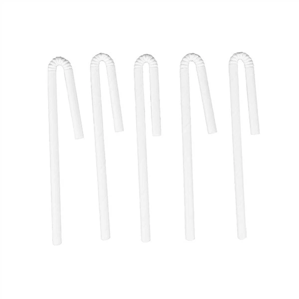 Pajitas de papel flexibles en forma de U desechables