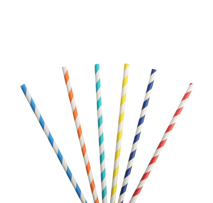 6*197mm Wholesale Pink Paper Straws