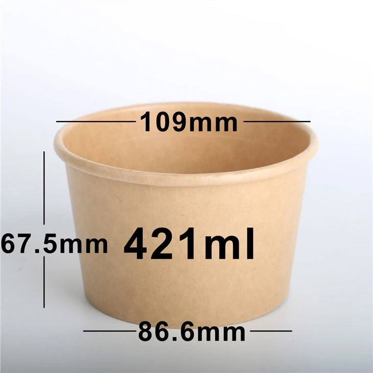 Kraft Paper Ice Cream Containers With Lids