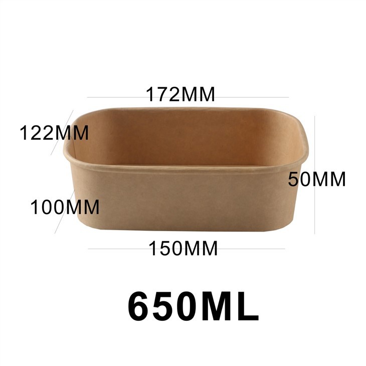 Rectangular Paper Salad Bowl