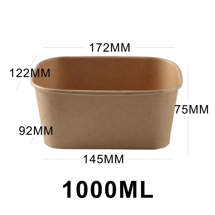 Rectangular Paper Salad Bowl