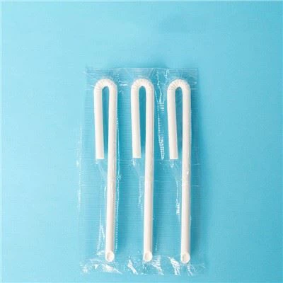 Pajitas de papel flexibles envueltas en plástico