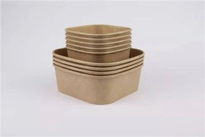 Tazones de papel cuadrados