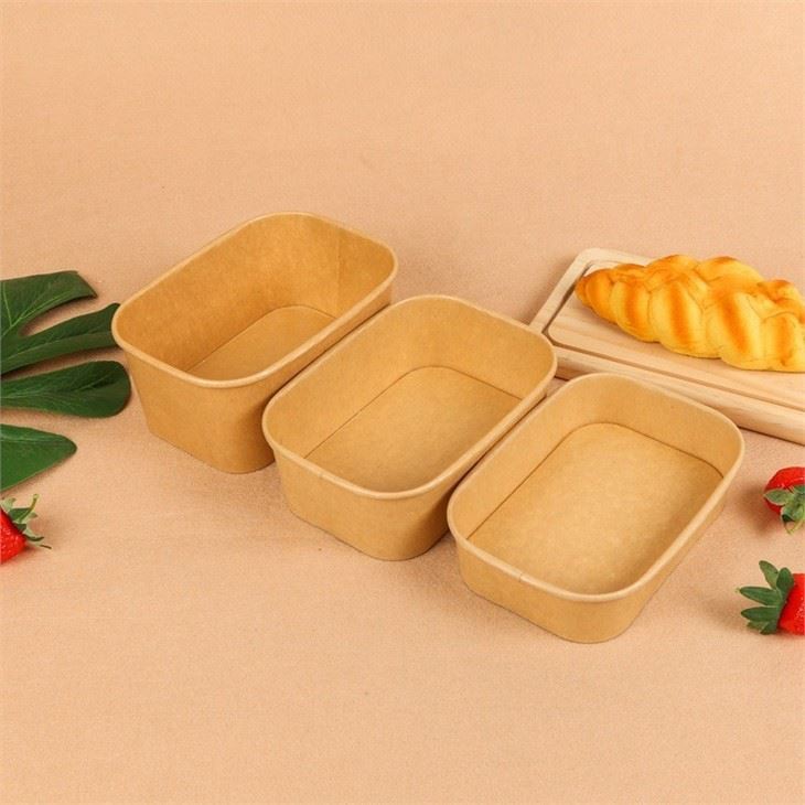 White Rectangle Disposable Bowls With Lids